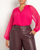 Sheer Raglan Sleeve Blouse - thumbnail