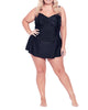 One Piece Twist Skirt Swimsuit - thumbnail