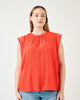 Lucille Sleeveless Top with Embroidered Lace - thumbnail