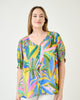 Michaela Tropical Button-Down Top - thumbnail