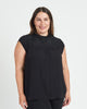 Tatiana Cap Sleeve Blouse with Lace Yoke - thumbnail