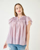 Zola Smocked Top with Ruffle Sleeves - thumbnail