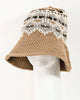 Fair Isle Sweater Knit Bucket Hat - thumbnail