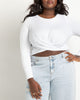 Long Sleeve Tee With Twist - thumbnail