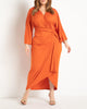 Draped Skirt Knit Dress - thumbnail