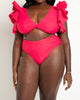High Waisted Ruched Bikini Bottom - thumbnail