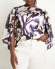 Open Sleeve Printed Blouse - thumbnail