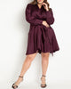 Mini Satin Wrap Dress - thumbnail