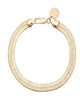 7mm Viper Chain Anklet 10" Gold - thumbnail