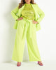 Pleated Tie Waist Wide Leg Trouser - thumbnail