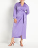 Satin Maxi Wrap Dress - thumbnail