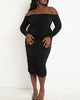 Ruched Off The Shoulder Dress - thumbnail