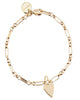 Small Helena & Small Multi Link Chain Bracelet 8" Gold - thumbnail