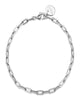 Silver Medium Link Chain Bracelet 6.5" Silver - thumbnail