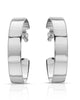 2" Skylar Hoops Silver - thumbnail