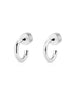 Jeanne Huggie Hoops Silver - thumbnail