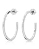 1" Ava Hoops Silver - thumbnail