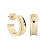 Mini Concave Hoops Gold - thumbnail