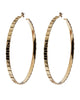 Rectangle Step Pattern Hoops Gold - thumbnail