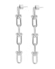 Margaux 6"Link Drop Earrings Silver - thumbnail