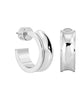 Mini Concave Hoops Silver - thumbnail
