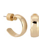Mini Domed Hoops Gold - thumbnail