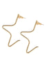 Medium 1/2 Star Earrings Gold - thumbnail