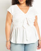 Bow Detail Peplum Blouse - thumbnail