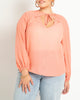 Neckline Detail Chiffon Blouse - thumbnail