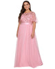 Sequin Leaf Floor-length Evening Dress - thumbnail