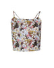 Floral Printed Lace Up Top - thumbnail