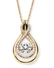 1.25 TCW "CZ in Motion" Drop Necklace 14k Gold-plated Sterling Silver - thumbnail