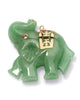 Green Jade 14k Gold Lucky Elephant Charm Pendant - thumbnail