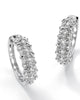 1/10 TCW Ice Diamond Huggie-Hoop Earrings in Platinum-plated Sterling Silver - thumbnail