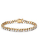 10.75 TCW Round Cubic Zirconia Tennis Bracelet in 10k Yellow Gold - thumbnail