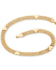 Solid 10k Yellow Gold Bismark-Link Heart Bracelet 7.25" - thumbnail