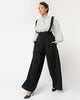 Unique Vintage Black Wide Leg Rochelle Suspender Pants - thumbnail