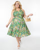 Unique Vintage Floral Meadow Halter Swing Dress - thumbnail
