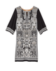 Karis Split-Neck Shift Dress - thumbnail