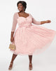 Unique Vintage Pink & Red Hearts Lamar Swing Dress - thumbnail
