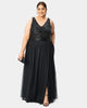 Sequin mesh and tulle vented dress - thumbnail
