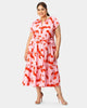 Lobster star print cotton drop waist tiered dress - thumbnail
