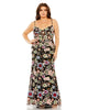 Floral Embroidered Corset Mesh Gown - thumbnail