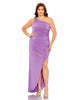 Beaded One Shoulder Draped Gown - thumbnail