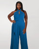 Tied Halter Moss Crepe Jumpsuit - thumbnail