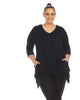 White Mark Empire Waist V-Neck Tunic Top - thumbnail