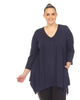 White Mark Empire Waist V-Neck Tunic Top - thumbnail