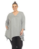 White Mark Empire Waist V-Neck Tunic Top - thumbnail