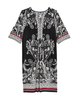 Karis Split-Neck Shift Dress - thumbnail