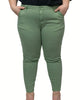 Franny Skinny Pants Woven Stretch Sage Green - thumbnail